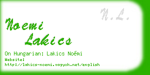 noemi lakics business card